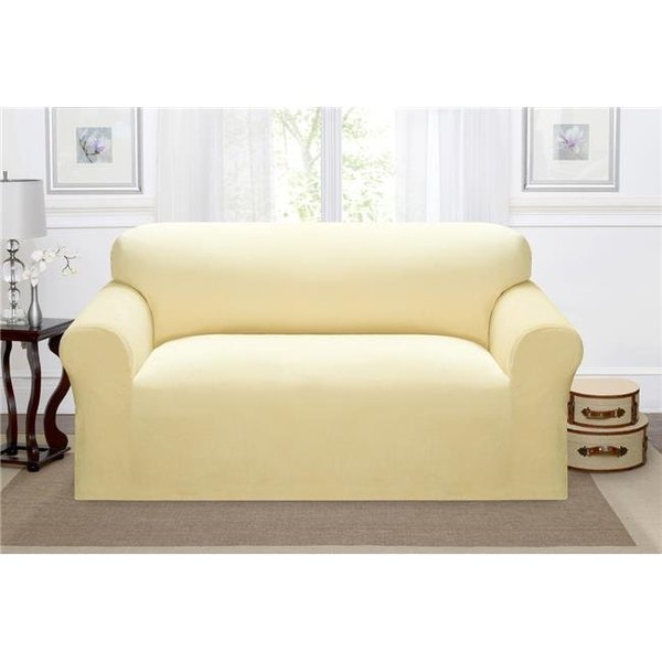 Madison Industries Madison DAY-LOVE-CR Kathy Ireland Day Break Loveseat Slipcover; Cream DAY-LOVE-CR